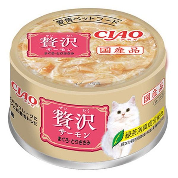 CIAO 貓罐頭 三文魚+金槍魚+雞肉 70g 